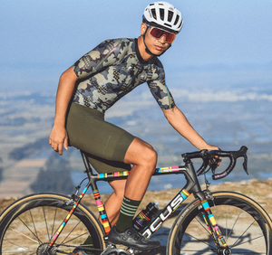 Pantaloncini da Ciclismo Monton Personalizzati Senza Cuciture, Modello Intero con Bretelle, Tinta Unita per Uomo - Product Image 1