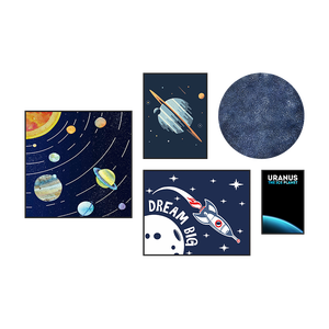 Decoración Infantil <span class=keywords><strong>2022</strong></span>, Cuadros de Cohetes del Espacio Exterior y Galaxias, Impresión Personalizada en Lienzo, Arte de Pared, Pintura de Planetas - Product Image 6