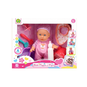 Beb Pappa E Pop <b>Doll</b> With Feeding Bottle And Accessories For Pretend Play 3 Years Plus - Product Image 2