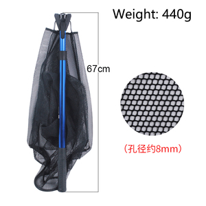 2021 Lưới Bắt Cá Khung Nhôm Có Thể Gập Lại Kính Viễn Vọng Cực Fly Fishing Dip Cao Su Tráng Lưới Tam Giác Hạ Cánh - Product Image 5