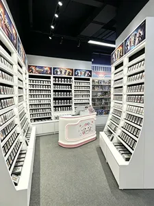 Vitrine Commerciale avec Porte et Éclairage LED pour Cartes à Collectionner, Présentoir en Bois Multi-Niveaux Personnalisé pour Collection de Cartes - Product Image 2