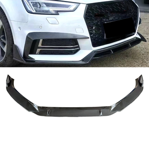 Kit Carrosserie Extérieur Aspect Fibre de Carbone Noir Brillant pour <span class=keywords><strong>Audi</strong></span> A4 S4 B9 2017-2020 : Diffuseur Arrière, Spoiler, Lame Avant et Embouts d'Échappement - Product Image 5