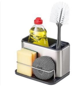 Support d'éponge en acier inoxydable pour évier de cuisine, organiseur, égouttoir pour l'eau - Product Image 1