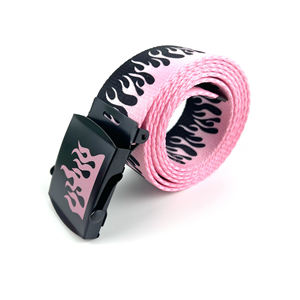 LOGOTIPO personalizado das mulheres dos homens cinto trançado elástico fivela plástica estiramento Webbing tecido cinto ao ar livre cinto de esportes - Product Image 3