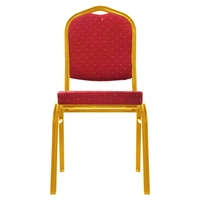 Chaises de banquet empilables en métal doré, personnalisables, pour la vente en gros aux entreprises