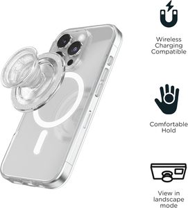 Magnetic Transparent Collapsible Mobile Phone Grip Stand Holder for Smartphone Tablet Cell Phone Accessory Compatible - Product Image 5