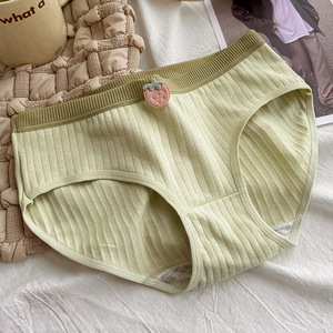 Braguitas de algodón al por mayor, lisas, para uso diario, estilo hipster, antibacterianas, de punto, de talle medio, sin costuras, para mujer - Product Image 5