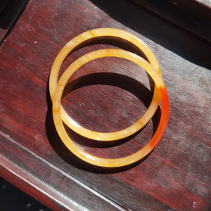 Brazalete de imitación de jade Jingling Glass, diámetro del bisel de 58 mm, diseño de campana Ruyi con patrón de plantas, regalo para joyería Hanfu - Product Image 3