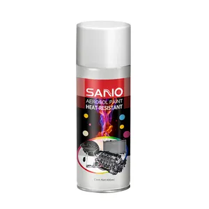 SANVO 600度排气管用耐热丙烯酸喷漆散热器烟囱烤架-道路用高温汽车漆
