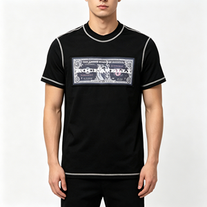 Nuova T-Shirt da Uomo con Stampa, Collo Rotondo e <span class=keywords><strong>Maniche</strong></span> <span class=keywords><strong>Corte</strong></span>, Traspirante e Confortevole - Product Image 2