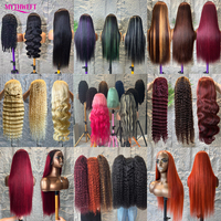 Perruque en cheveux vierges bouclés de type pixie birman, vente en gros, cuticules alignées, sans colle, perruques en cheveux humains, dentelle frontale, 100% cheveux humains vierges