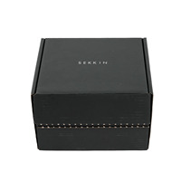 Boîtes cadeaux de luxe noires en carton ondulé, durables, pour abonnements, chaussures, vêtements, avec bandes de déchirement