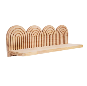 Ahşap Dikdörtgen Duvara Monte Raflar Boho Dekor Duvar Rafları Orta Yüzyıl Gökkuşağı Sergi Rafı Banyo Oturma Odası için - Product Image 5