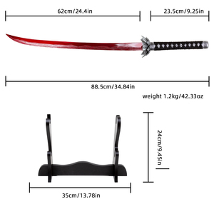 Elden Ring: Lama a doppia punta di Eleonora - Naginata doppia rossa con Protezione del Loto, Arma da collezione - Product Image 6