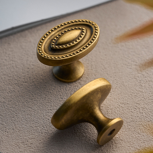 Qiansi Hk0646 <span class=keywords><strong>Retro</strong></span> tuổi Brass Đồ Nội Thất Xử Lý Và Núm Tủ Tủ Quần Áo Tủ Quần Áo Ngăn Kéo Xử Lý Nhỏ Cửa Kéo - Product Image 4