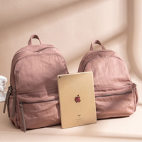 Sac à dos imperméable pour femme avec fermeture éclair, compartiment intérieur, bretelles à coussin d'air, convient aux ordinateurs portables jusqu'à 14 pouces, idéal pour les voyages