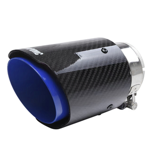 Punta de <span class=keywords><strong>escape</strong></span> de fibra de carbono universal de acero inoxidable azul quemado <span class=keywords><strong>para</strong></span> tubo de <span class=keywords><strong>escape</strong></span> automotriz - Product Image 5