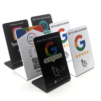 Support NFC Personnalisé pour Table, Plaque PVC Menu, Carte d'Avis Google, Médias Sociaux Instagram, et Code QR