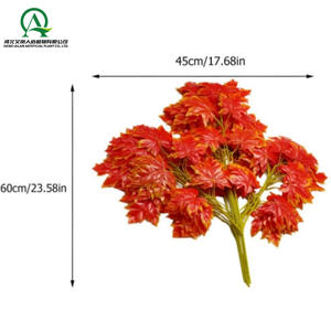 فروع حمراء صناعية ، شجيرات أوراق الخريف ، جذع حرير لمطبخ المنزل ، طاولة عيد الشكر ، ديكور المهرجان - Product Image 2