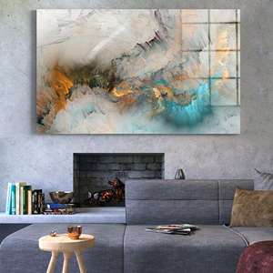 Decoración para el hogar, obra de arte de nube abstracta, pintura acrílica, impresión personalizada en pintura de vidrio, cuadro decorativo, pinturas artísticas de cristal - Product Image 2