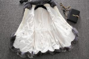 Abbigliamento Invernale da <span class=keywords><strong>Donna</strong></span> Novità Cappotto Invernale con Cappuccio in Finta Pelliccia di Coniglio e Visone Taglie Forti - Product Image 4