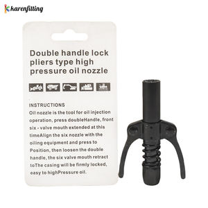 Pistolet à graisse manuel haute pression 10000 psi en acier avec double poignée et verrouillage de raccord - Product Image 5