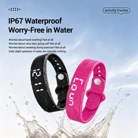 Bracelet de sport étanche avec écran LED, surveillance du sommeil, compte à rebours et alarme pour le fitness