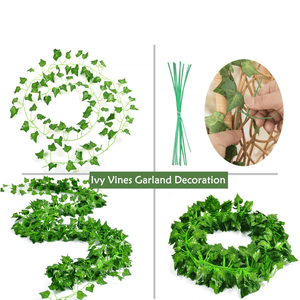 Guirlande <span class=keywords><strong>de</strong></span> <span class=keywords><strong>lierre</strong></span> artificielle, 1 pièce, fausse plante, pour un plafond, pour décorer la maison, feuilles <span class=keywords><strong>de</strong></span> vigne, vigne, graines vertes, vente en gros - Product Image 5