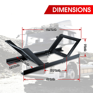 מתלה צמיג jh-mech עיצוב u-בורג 31.9x11.4x9 אינץ 'מתכווננת פלדה מתכווננת עבור איסוף משאית - Product Image 2