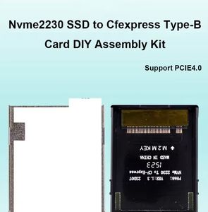 CF-Express Type B إلى <span class=keywords><strong>M</strong></span>.<span class=keywords><strong>2</strong></span> NVMe <span class=keywords><strong>M</strong></span>-Key SSD محول بسي أو توسيع الذاكرة بطاقة CFexpress لكاميرا استوديو التصوير الفوتوغرافي - Product Image 4