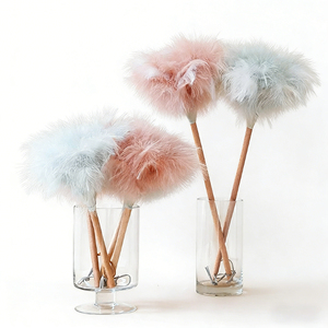 <span class=keywords><strong>Plumeau</strong></span> en plumes de dinde <span class=keywords><strong>rose</strong></span> de qualité supérieure avec options de manche long ou court, outil de nettoyage pour la décoration intérieure et l'élimination de la poussière sur surfaces délicates - Product Image 1