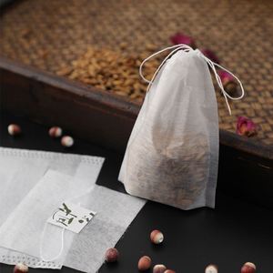 Custom Black Tea <b>Bags</b> Wholesale Empty Tea Filter <b>Bag</b> Large and Big Nonwoven Tea <b>Bags</b> with Draw <b>Strings</b> - Product Image 1