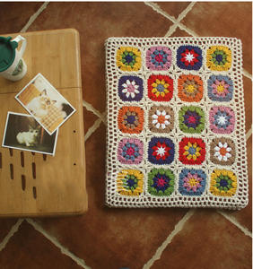 Y-F de 50x40 para cocina, silla de escritorio de cocina reciclada, sofá, ganchillo, flor cuadrada, cojín de asiento suave - Product Image 4