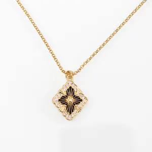 Goldleaf Fine Jewellery 18k Gold Plated 925 Silver Four Leaf Clover Necklace