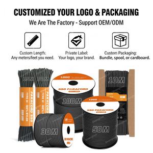 Op maat gemaakte paracord productie 2-5mm nylon/polyester touw 1-11 strengen type III 2mm 3mm 4mm paracord 550 - Product Image 2