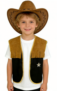 Colete Infantil Estilo Cowboy Ocidental Sem Mangas com Franjas e Emblema de Estrela para Fantasia de Halloween, Cosplay e Disfarces - Nova Chegada - Product Image 4