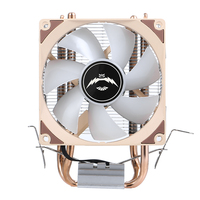 QiuzAim bureau Double Tube en cuivre 2011 dissipateur de chaleur tour X99 carte mère ordinateur CPU ventilateur X79 refroidissement par Air PWM contrôle de la température