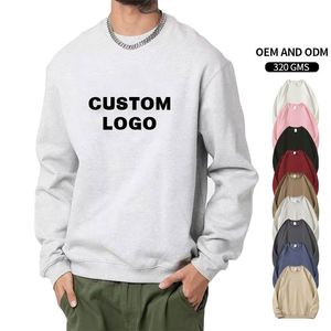 เสื้อสเวตเชิ้ตคอกลมสีพื้นแบบยูนิเซ็กซ์ แขนยาวทรงหลวม สไตล์ลำลอง ผ้าฝ้ายหนานุ่ม สตรีทแวร์ - Product Image 4