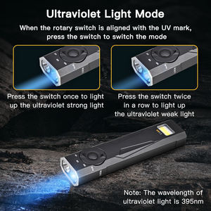 Benutzer definiertes Logo Super helle wiederauf ladbare EDC-Taschenlampe aus Aluminium legierung USB IP65 AA für taktische Camping-Notfälle im Freien - Product Image 6