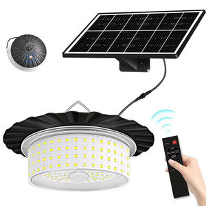 Moderno LED rotondo plafoniera solare dimmerabile luce calda con telecomando DC alimentatore IP65 Rating per casa e giardino - Product Image 4