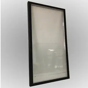 Siyah renk PVC çerçeve şarap soğutucu cam kapi