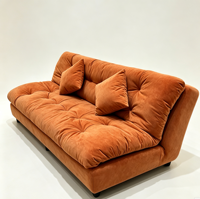 Sofá Cama Convertible Moderno de Terciopelo, Sofá Plegable de Espuma de Alta Densidad para Sala de Estar, Apartamento, Habitación de Invitados