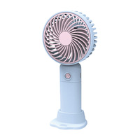 Mini ventilateur portatif, chargement USB, 3 vitesses, batterie intégrée, silencieux, support de téléphone portable, petit ventilateur électrique, moteur à balais