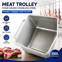 Chariot mobile en acier inoxydable de qualité alimentaire pour le transport de viande fraîche et la manutention en usine – Offre spéciale