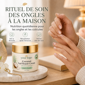Crema Reparadora de Uñas con Coco, Tratamiento Hidratante para Uñas Secas y Ásperas, Cuidado de Cutículas, Tendencia ODM - Product Image 6