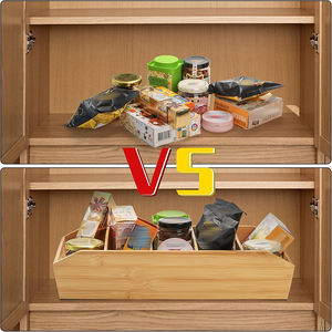 Organizador de Escritorio de Bambú de Estilo Simple WDF, Modelo Temático para el Hogar que Ahorra Espacio, con Recipiente para Especias para Uso Familiar - Product Image 4