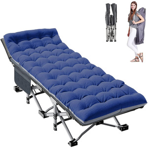 Outdoor Camping Travel <strong>Folding</strong> Adult Single <strong>Bed</strong> with Carry Bag Heavy Duty Portable Metal Strong Load Capacity Office Nap <strong>Bed</strong> - Product Image 1