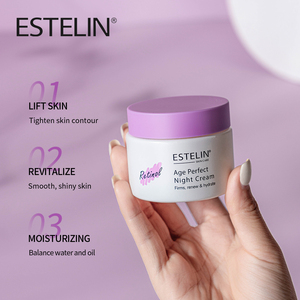 ESTELIN Crème éclaircissante <span class=keywords><strong>de</strong></span> <span class=keywords><strong>nuit</strong></span> au rétinol <span class=keywords><strong>Age</strong></span> <span class=keywords><strong>Perfect</strong></span> pour le visage, crème anti-rides blanchissante pour la peau du visage en Chine - Product Image 2