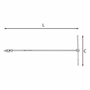 Tige filetée Usag 273 C en acier métrique, filetage partiel à droite, dimensions UNISO 6754 L C - Product Image 1