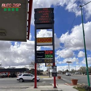 Letreros de Precios para Gasolineras LED de Doble Cara con Colores Verde/Rojo, Resistentes al Agua IP65, Control Remoto, Tamaño Personalizable - Product Image 1